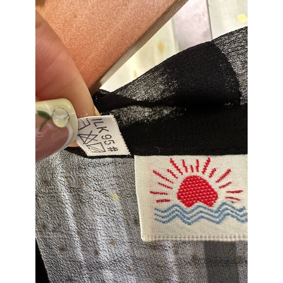 Dawn Hangzhou Liming Textiles 100% Silk Sheer Floral Open Kimono One Size - Picture 7 of 7